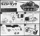 著者自らがペンを執って描いた「タイガー戦車」の説明図。このキットは「パンサー戦車」に続く、1／35戦車シリーズの第２弾として1962年に発売された。
