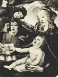 サンドロ・ボッティチェリの「ラ・マドンナ・デル・マニフィカト[讃歌を書くマリア]」